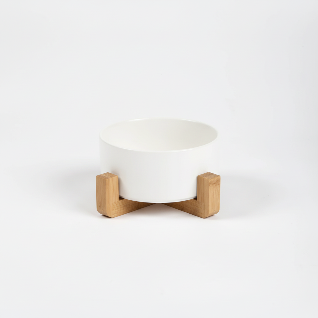 Single elevated dog bowl
